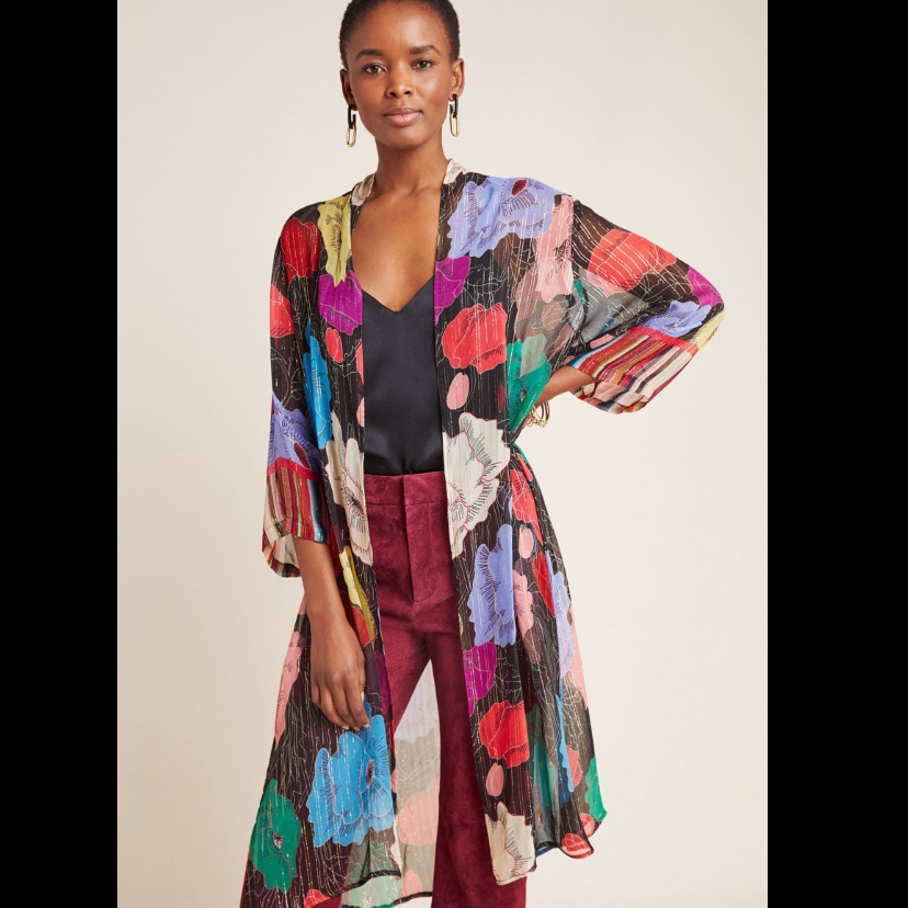Nwt Anthropologie Bea Shimmer Duster Kimono S